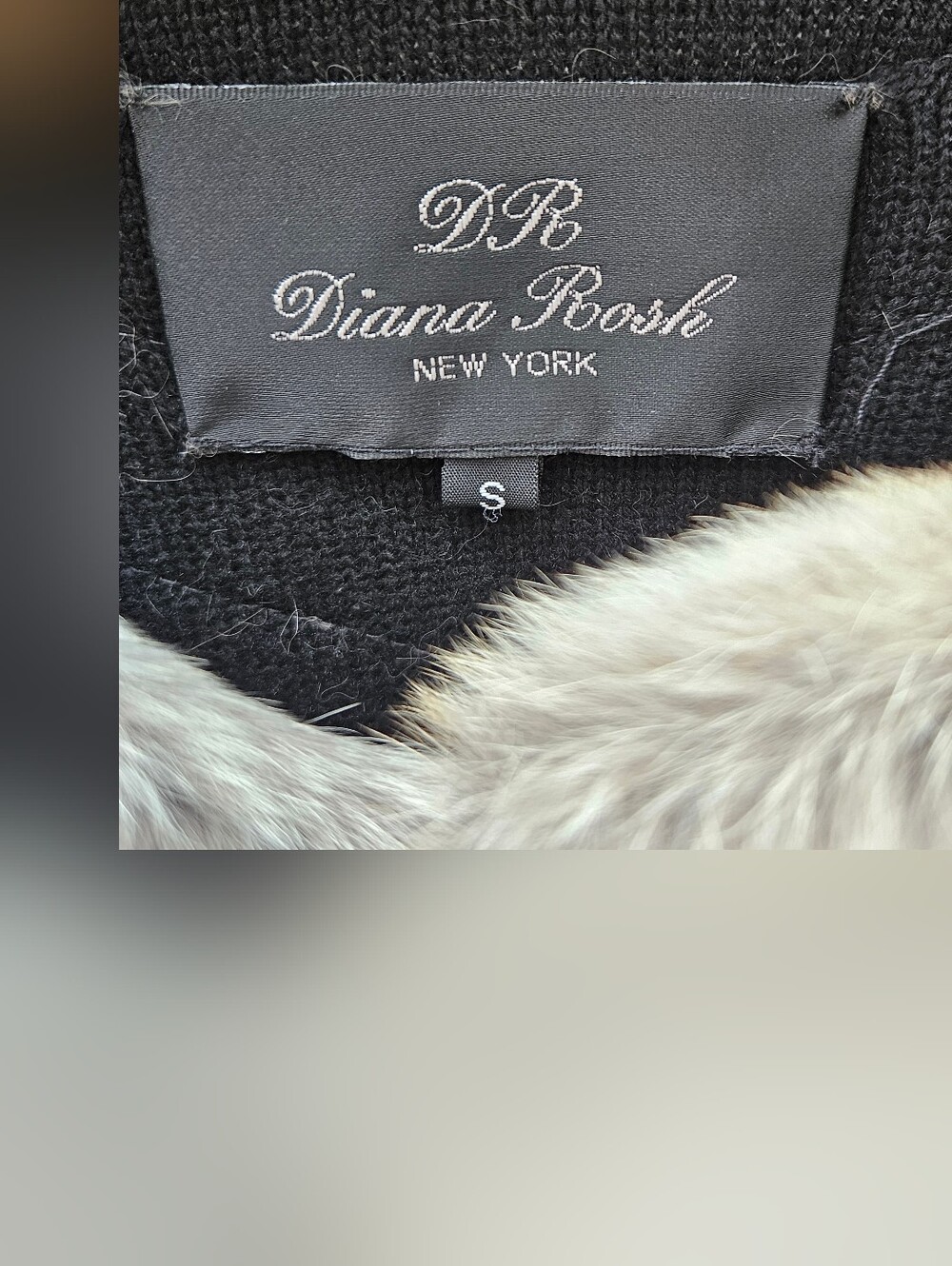 Luxurious Ribbed Natural Fur Jacket - Neutral Tones,  Rabbit - Picture 3 of 3